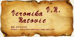 Veronika Matović vizit kartica